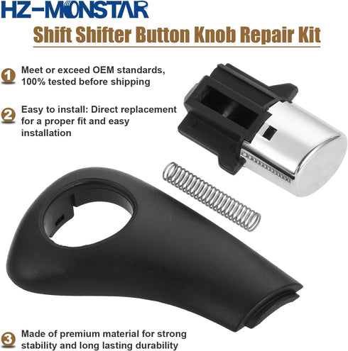 54132-SDA-A81 Shifter Shift Button Knob Repair Kit 54141-SDA-A81 Shift Knob Side Plate Shift Shifter Button Knob Repair Kit with Spring Compatible...