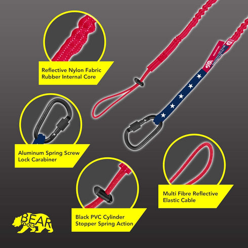 USA Flag Safety Tool Lanyard – Tough Scaffold Tether with – Stop The Drops - Ultra-Durable and Sturdy – Heavy-Duty 8kg Max Load – Construction Sit...