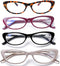 AQWANO Stylish Cat Eye Computer Reading Glasses Designer Blue Light Block Eyeglasses Readers Anti UV400 Digital Eyestrain with Sping Hinge for Wom...