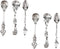 6PCS Coffee Spoons, Tiny Spoons Vintage Carved Coffee Spoon Creative Tableware Espresso Spoons Small Tea Spoons Mixing Spoons Mini Dessert Spoons ...