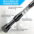 AIZESI Spring Tension Curtain Rods Short Tension Rod (Black,28" to 38"-3Pcs)...