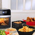 Air Fryer Silicone Pot, Air Fryer Silicone Basket Bowl, Silicone Baking Tray Pots for 3 to 5 Qt for Air fryer Oven Reusable Baking Tray Oven Acces...