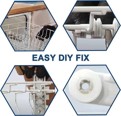 8268743 WP8268655 Dishwasher Upper Rack Wheel Replacement Part by AMI PART- Exact Fit For Whirlpool Kenmore Dishwashers - Replaces WP8268655 WP8268743 WP8268743VP AP6012252