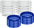 Elegant Disposables Twist Top Deli Containers Food Storage Containers Blue Screw on Lid Reusable Stackable Leakproof Airtight, pack of 10-8 oz con...