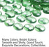 YIYA Green Flat Marble Decorative Beads Glass Gems for Home Decoration Vase Filler Fish Tank Bottom Decoration (About 0.68 lb(310g)/Bag)...
