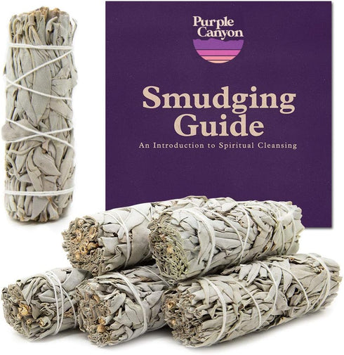 White Sage Bundles - 6 Pack - Sage Smudge Stick for Home Cleansing Incense Healing Meditation and California Smudge Sticks Rituals - 4 inch...