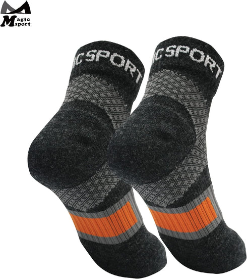 Merino Wool Above Ankle Cushioned Hiking Socks for Running, Hiking, Cycling, Camping, Ankle Socks, Arch Support...