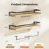 AMADA HOMEFURNISHING Bathroom Shelves with Towel Bar, Floating Shelves, Wall Shelves for Bathroom/Living Room/Kitchen/Bedroom, Light Brown Shelves...