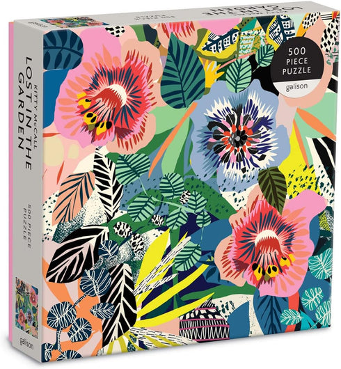 Galison Kitty McCall Lost in The Garden 500 Piece Puzzle from Galison - 20" x 20" Jigsaw Puzzle, Bright Botanical Artwork, Fun and Challenging Act...