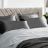 EHEYCIGA Satin Pillowcase Queen Set of 2, Soft Pillowcases for Hair and Skin Similar to Silk, Charcoal Grey Pillow Cases 2 Pack with Envelope Clos...