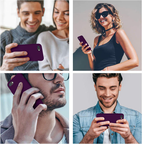 Cordking Designed for iPhone SE Case 2022/2020, Designed for iPhone 7 8 Case, Silicone Ultra Slim Shockproof Phone Case with [Soft Microfiber Lini...