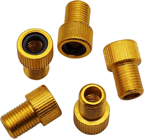 Aluminum Presta to Schrader Converter Car Valve Adapter Bicycle Bike Tube Pump Air Compressor Tools (Yellow)...