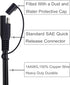 4.9FT 14AWG Battery Alligator Crocodile Clip to SAE Connector Extension Cable,12V SAE Quick Release Adapter to Alligator Clips Quick Disconnect Ca...
