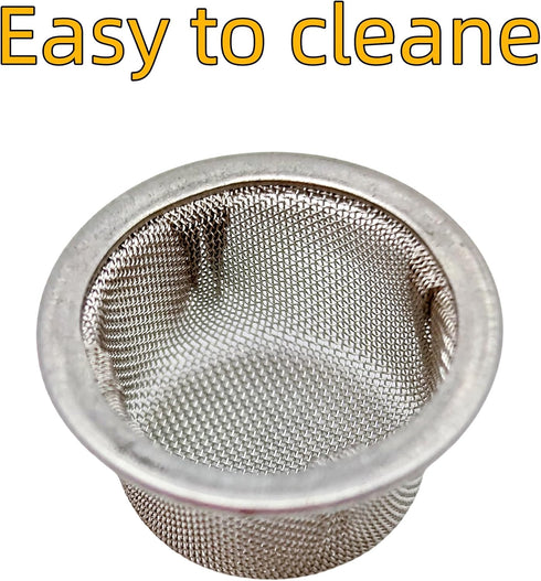 15pcs 1/2 Inch Pipe Screens Premium 304 Stainless Steel, 0.5" Pipe Screen Filters with Metal Storage Box...