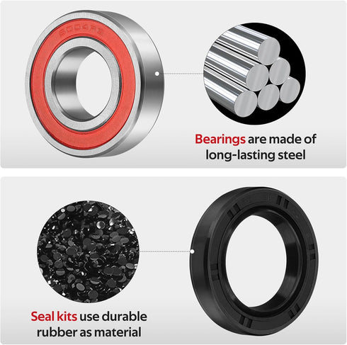 Front Wheel Hub Bearings Seals for Honda Recon 250 TRX250 1997-2022 Rancher 350 2x4 2000-2006 TRX200 1990-1997, OEM# 91053-HC4-003 91053-HC4-000 9...