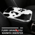 JINGSEN11 Pieces Fluffy Car Accessories Set,Fluffy Cow Print Plush Steering Wheel Covers for Women Soft Fleece Handbrake Cover Shift Cover Car Tri...