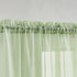 MYSTIC-HOME Sage Green Sheer Curtains 84 Inches Long, Rod Pocket Sheer Drapes for Living Room, Bedroom, 2 Panels, 52"x84", Semi Crinkle Voile Wind...
