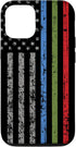 iPhone 12/12 Pro Police Military and Fire Thin Blue Green Red Line Flag Case...
