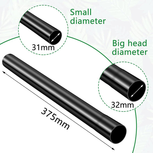 Honoson 1.25 Inch Vacuum Extension Wand Black Vacuum Attachments Vacuum Accessories Vacuum Wand Compatible with Shop Vac Accessories Replacement T...