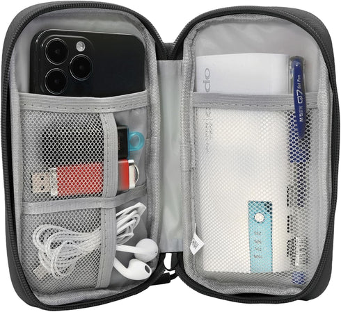 Electronic Organizer Case, Travel Cable Organizer Pouch Electronic Accessories Carry Case Water Resistant Organizer Pouch Bag for Cable, Cord, Cha...