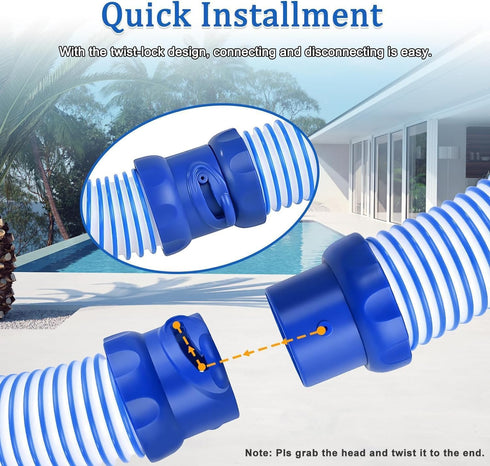 Swimming Pool Vacuum Hose for Zodiac Pool Cleaner Machine MX8 MX6 R0527700 Length 3ft (Zodiac Twist Lock)...
