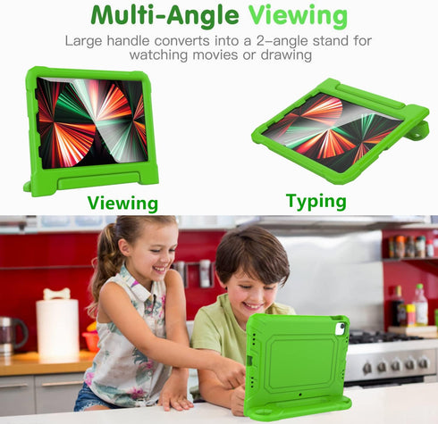 Kids Case for 10.9 inch iPad Air 5th/4th Generation, iPad Pro 11 3rd/2nd/1st Generation with Built-in Screen Protector, Shockproof Lightweight Han...
