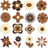 Misscrafts Felt Fabric Sheets 1.4mm Thick Craft Felt 18 Pieces Soft Felt Sheets 8"x12" Felt Square Pack 3 Colors for Craft DIY Project (Brown Seri...