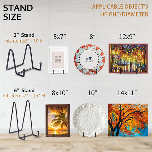 LIONWEI LIONWELI Decorative Plate Stand Holder Picture Frame Stand Easel Display Stand coook Book Stand...