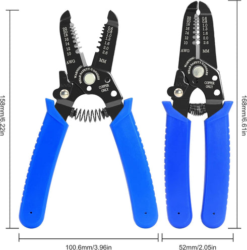 VCELINK Precision Wire Stripper and Cutter with Safety Lock, Wire Stripping Cutting Tool for 10-22 AWG Solid and Stranded Wires...