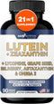 Lutein and Zeaxanthin Supplements - Eye Health Vitamins - Astaxanthin, Omega 3, Resveratrol, Bilberry, Lycopene, Quercetin, Ginkgo Biloba, Vitamin...