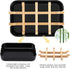 Bamboo Wooden Soap Dishes for Bathroom Bar Soap Holder Shower Soap Holder Sink Deck Bathtub Shower Tray (Two Pieces Black)...