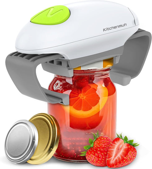 Higher Torque Electric Jar Opener for Seniors with Arthritis Fit Almost Jars Size, Strong Tough Automatic Jar Opener for Weak Hands, Hands Free Ba...