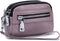 Genuine Leather Mini Wristlet Wallet Coin Pouch Handbag Clutch with Wrist Strap (Light Purple)...