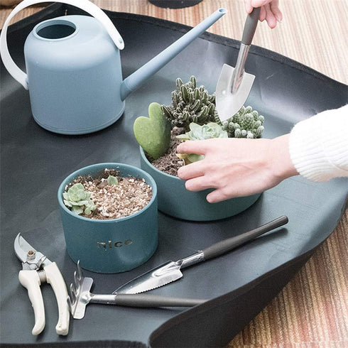 Gardening Plant Repotting Mat Transplanting Pad Square Mat Indoor Operating Tidy Flower Potting Change Soil Watering Pads Waterproof Oxford...