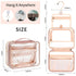 CUBETASTIC Clear Makeup Bag for Women, Transparent Cosmetic Organizer Case for Travelling, Hanging Toiletry Bag for Travel Essentials 3 Comparment...
