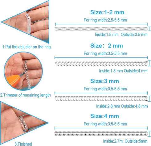 Hicarer Ring Sizer Adjuster for Loose Rings Women 2 Styles, 12 Sizes, Invisible Spacer Guard Ring Resizer Tightener Fit Any Sizer...