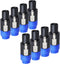 Pack of 8 NL4FC Speakon Connectors, 8pcs 4 Pole Speak-ON Connector with Twist Lock, Compatible NL4FX, NLT4X, NL2FC Adapter for Amplifier to Speake...