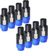 Pack of 8 NL4FC Speakon Connectors, 8pcs 4 Pole Speak-ON Connector with Twist Lock, Compatible NL4FX, NLT4X, NL2FC Adapter for Amplifier to Speake...