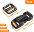 5/8" Buckle and Strap Set: 6 Yards of Thick Nylon Webbing, 6 Pack Quick Side Release Adjustable Plastic Buckles, 12 Tri-Glide Slide Clips, Black (...