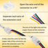 6 Pin LED Strip Connectors Solderless 10 Pack with 16.4ft Extension Cable 6 Conductor for Waterproof or Non-Waterproof 12mm Wide LED Strip Lights,...