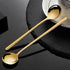4PCS 2-6.7 ""coffee spoons and 2-6"" coffee spoons, mixing spoon, tea spoon long handle?gold spoon, iced tea spoon, mixing spoon, gold espresso sp...