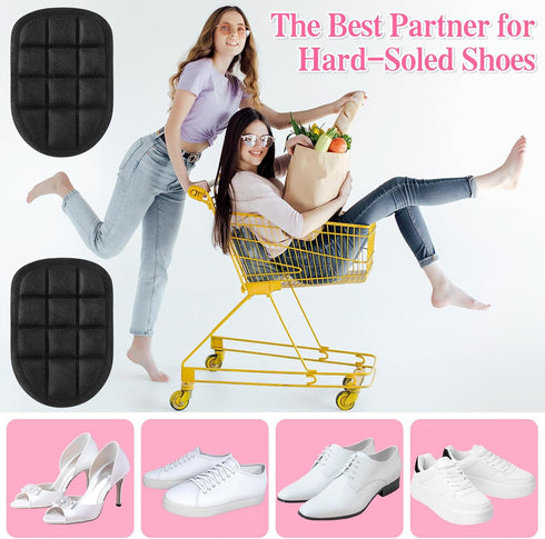4 Pair Heel Cushions for Heel Pain Relief, Gel Heel Cups Pads Support for Shoes for Plantar Fasciitis, Relieve Heel Spurs Pain with Insoles for Wo...