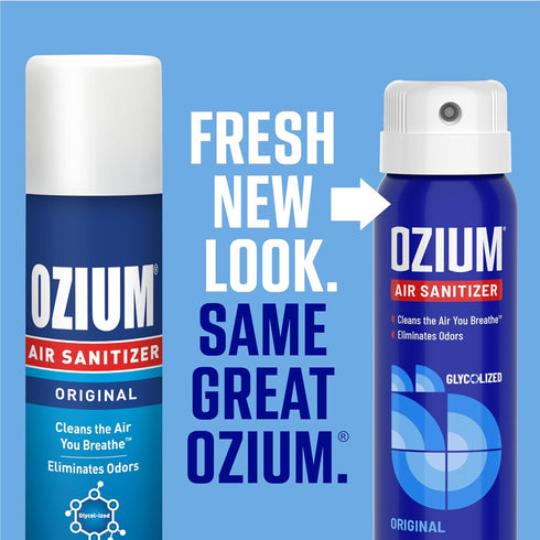 Ozium 3.5 Oz. Air Sanitizer & Odor Eliminator for Homes, Cars, Offices and More, Original Scent,(Pack of 2), clear...