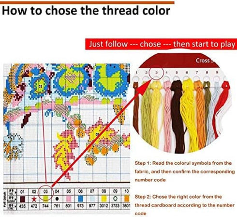 Aiorkeng Cross Stitch Kits Stamped Full Range of Embroidery Starter Kits for Beginners DIY 11CT 3 Strands-Printed Kits Frog's Treasure 28×34cm...