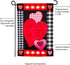 Evergreen Flag Valentine's Heart Patterned Border Garden Applique Flag | Valentines Day Garden Flag 12x18 Double Sided | Small Welcome Garden Flag...