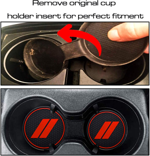 HAMSAM for Dodge Charger Accessories 2015-2021 Anti Dust Cup Holder Inserts, Door Pocket Liners and Center Console Liner Mats Premium Custom Inter...