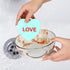 Domensi 8pcs Valentine's Day Candy Heart Shaped Kitchen Sponges Dual Sided Scrub Dish Sponges Reusable with Love You Kiss Me Non Scratch Sponge fo...