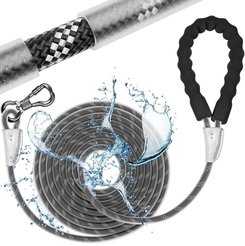 X XBEN Dog Leash Waterproof, 5FT Short Leashes Heavy Duty with Swivel Lockable Hook & Upgraded Standard PVC, Reflective Pet Long Rope for Outside ...