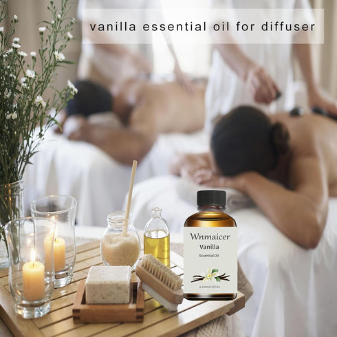 Vanilla Essential Oil 4 Oz - Pure Essential Oils - Vanilla Body Oil for Massage Oil, Skin & Diffuser and Aromatherapy 120 mL...