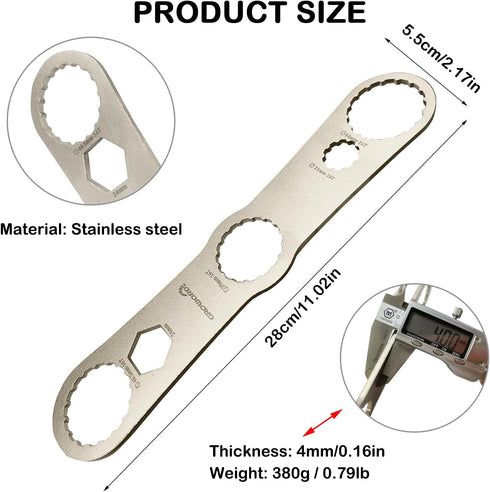Multi -function Bottom Bracket Wrench?Suitable for BB wrench in 39 40.5 44mm outer diameter?16 Notch...